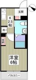 ラフィネ(1K/2階)の間取り写真