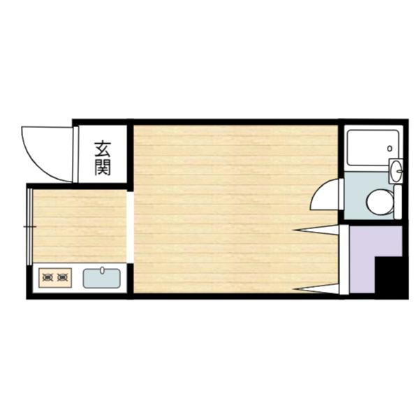 上野の森リリエンハイム(ワンルーム/1階)の間取り写真