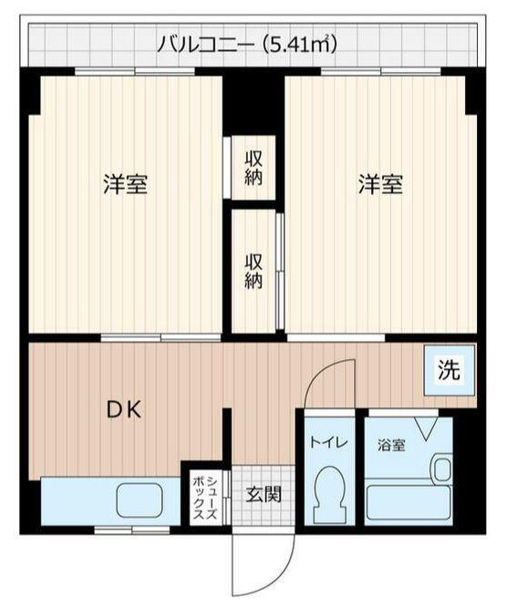 サンライフ上飯田(2DK/3階)の間取り写真