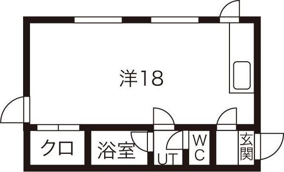 サンピア96(ワンルーム/3階)の間取り写真