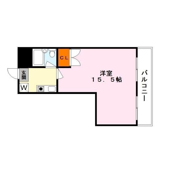カーサソラッツオ1番館(1K/3階)の間取り写真