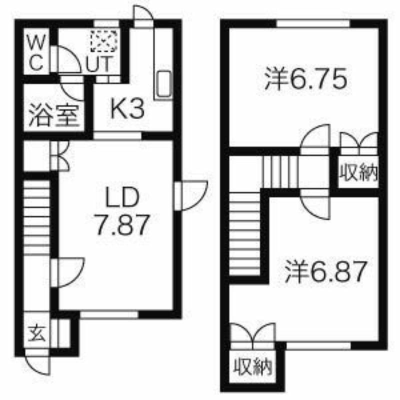 ソレアード緑ヶ丘(2LDK/1階)の間取り写真