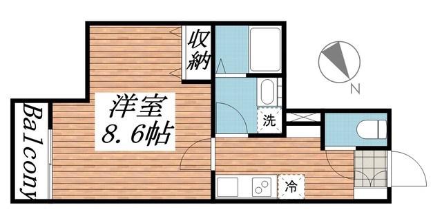 センターパーク綾瀬(1K/1階)の間取り写真