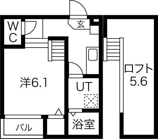 VILLETTA SASASHIMA (1K/1階)の間取り写真