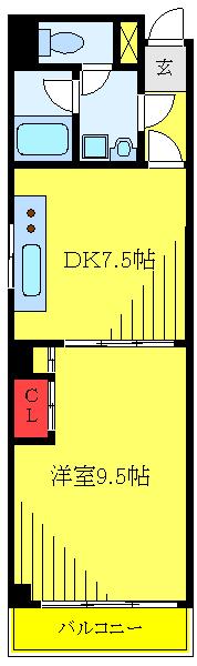 ATエミネンス(1DK/6階)の間取り写真