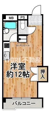 ヴァンコート三軒家東(ワンルーム/2階)の間取り写真