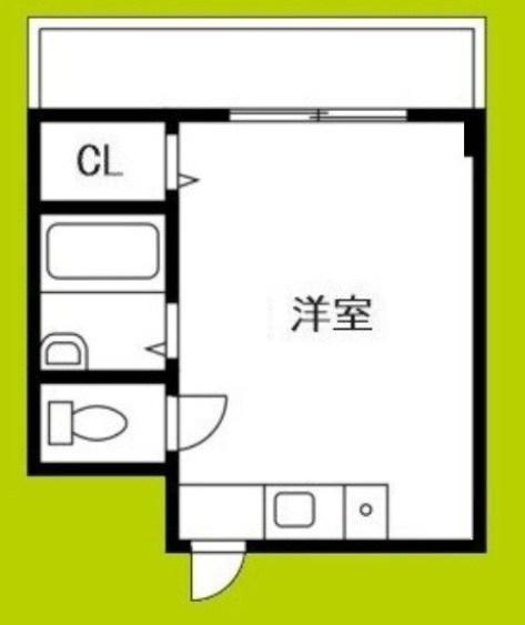 サンタウンあき(ワンルーム/3階)の間取り写真