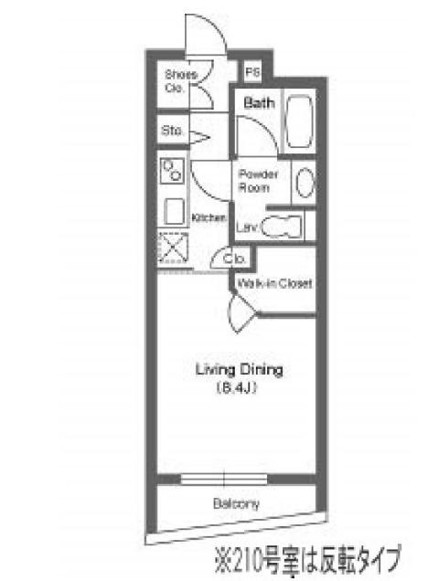 ストーリア神宮前(1K/2階)の間取り写真