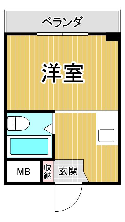 ロイヤルコート西宮門戸(1K/3階)の間取り写真