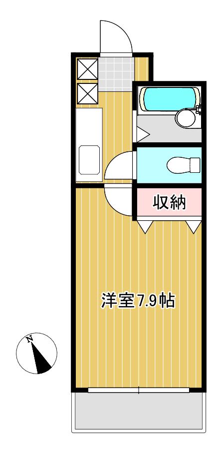 グレイスII(1K/1階)の間取り写真