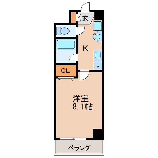 ヒルズ新栄3号館(1K/7階)の間取り写真
