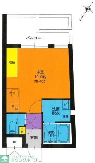 第7丸仙ハイツ(ワンルーム/4階)の間取り写真