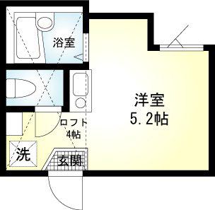 SOLA新子安(ワンルーム/1階)の間取り写真