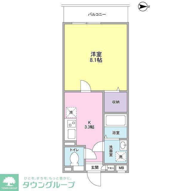 ルヴァンヴェール目白(1K/3階)の間取り写真