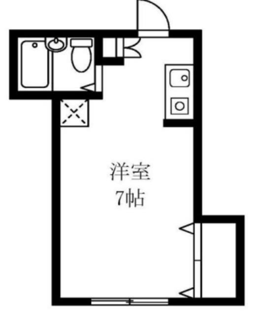 ケイツーワクイ(ワンルーム/4階)の間取り写真