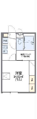 レオパレスグリーンリーフ(1K/1階)の間取り写真