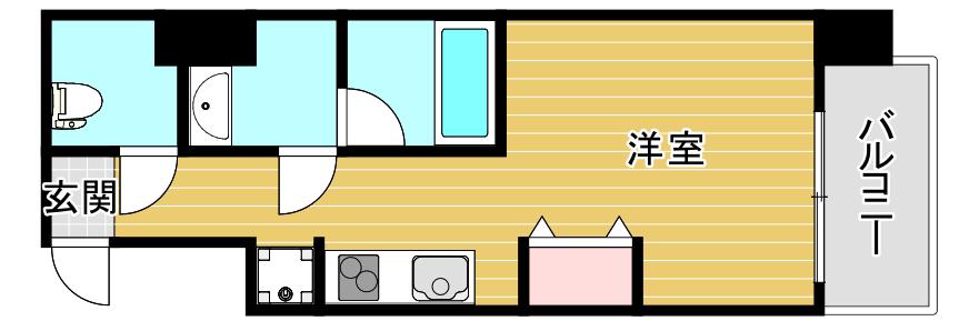 O-KYO(ワンルーム/3階)の間取り写真