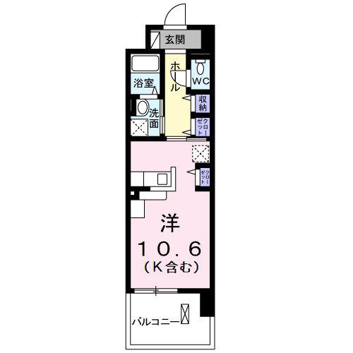 深志M.Oマンション(1K/4階)の間取り写真