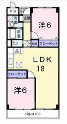 フリーディオ倉治(2LDK/1階)の間取り写真