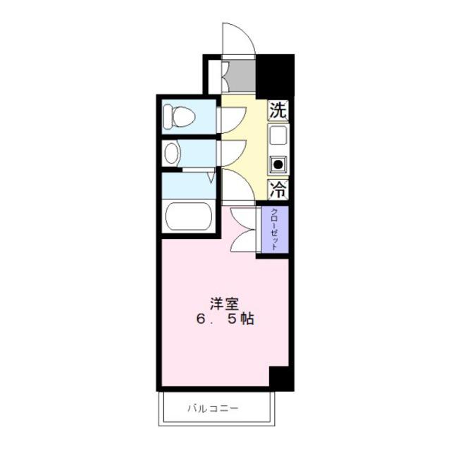 グランドゥールふじみ野(1K/2階)の間取り写真