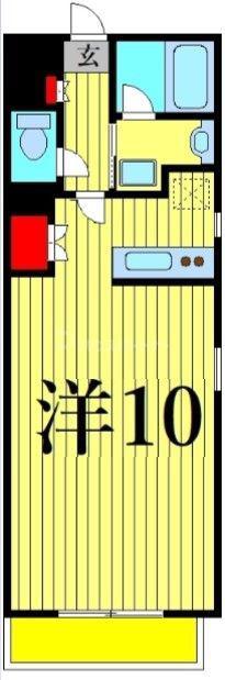 ザ・ロイヤルI(ワンルーム/3階)の間取り写真