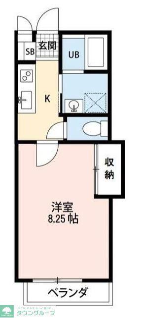 コンフォート・登戸(1K/1階)の間取り写真