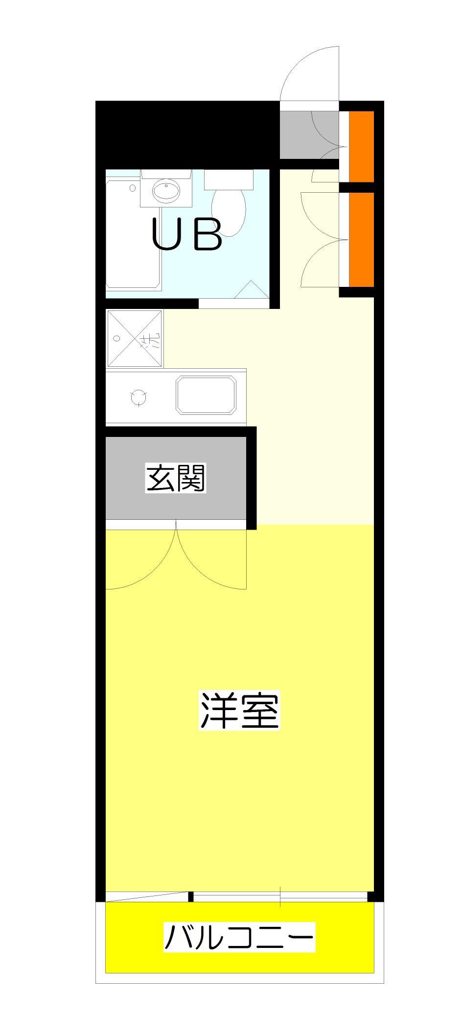 SKヴィラII(1K/9階)の間取り写真