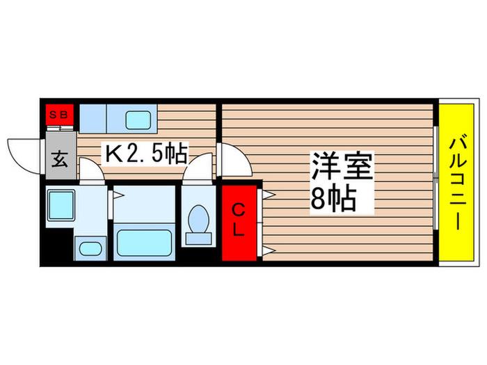 HATII(1K/4階)の間取り写真