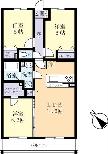 RADICE(3LDK/3階)の間取り写真