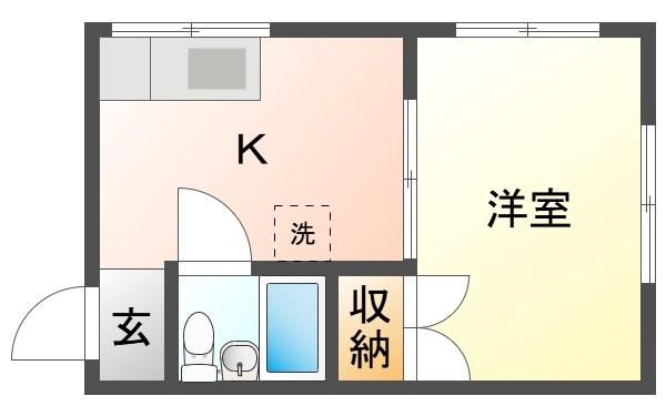 第2和久田ビル(1K/3階)の間取り写真