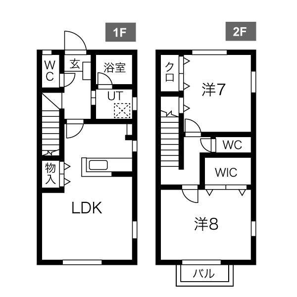 アゼリアガーデン(2LDK/1階)の間取り写真