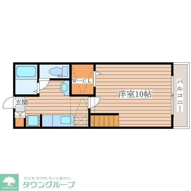 サンホームI(1K/2階)の間取り写真