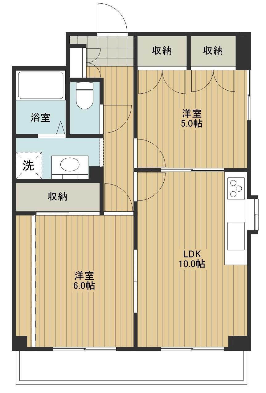 パストラル西船(2LDK/8階)の間取り写真