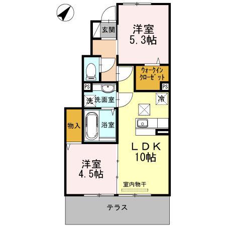 サニーコート(2LDK/1階)の間取り写真