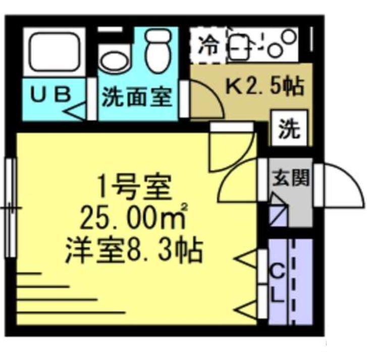 RAPA船橋(1K/4階)の間取り写真