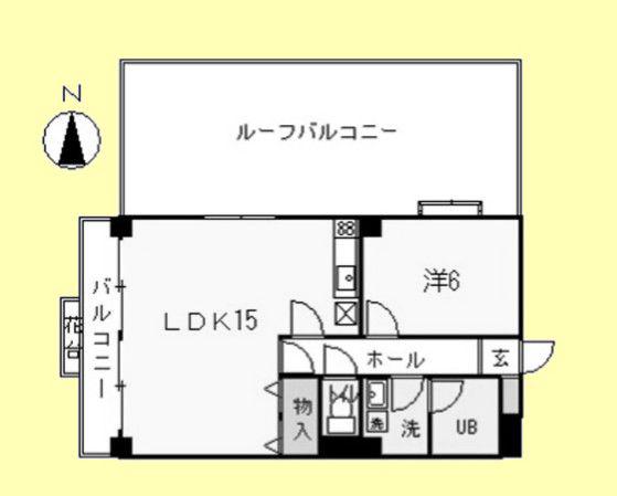 ミューゼハイム奥沢(1LDK/4階)の間取り写真