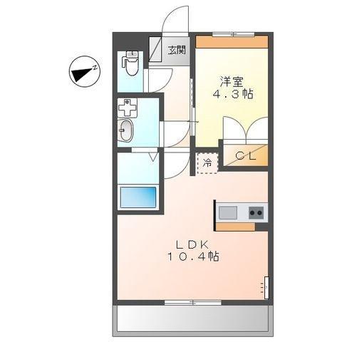 FOREST S(1LDK/3階)の間取り写真