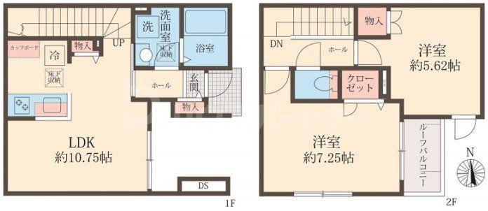 モンシャン(2LDK/1階)の間取り写真