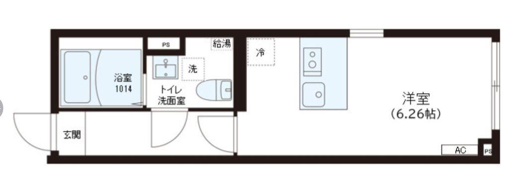 レピュア錦糸町レジデンスII(ワンルーム/2階)の間取り写真