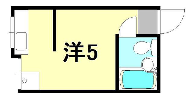 パークサイド湊川(ワンルーム/2階)の間取り写真