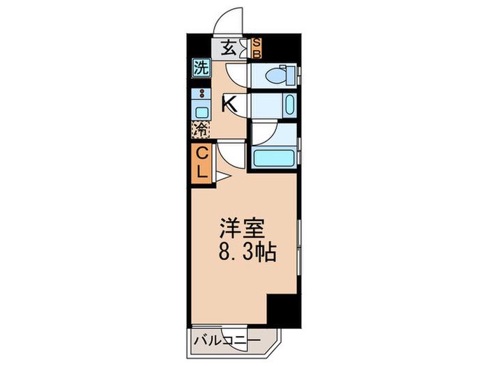 ラクラス蒲田II(1K/5階)の間取り写真