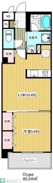 グレイスコート(1LDK/1階)の間取り写真