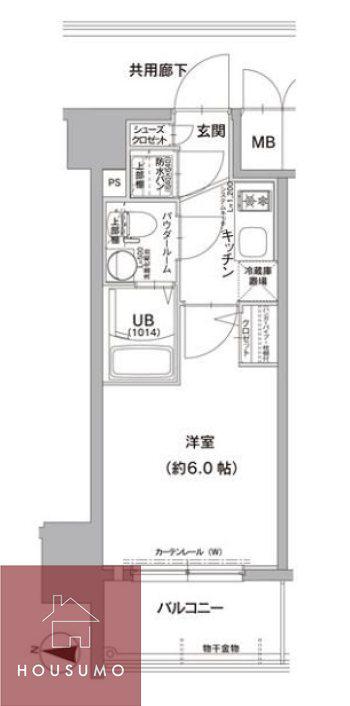 エスリード大阪梅田リュクス(1K/3階)の間取り写真