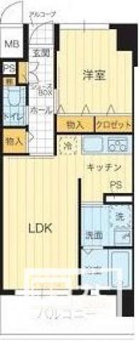 LA・TOUR(1LDK/4階)の間取り写真