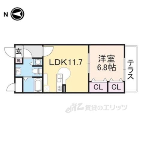 カワサキグランデージ(1LDK/2階)の間取り写真