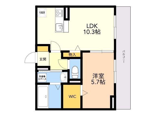 コンフォール・ロジェ(1LDK/3階)の間取り写真