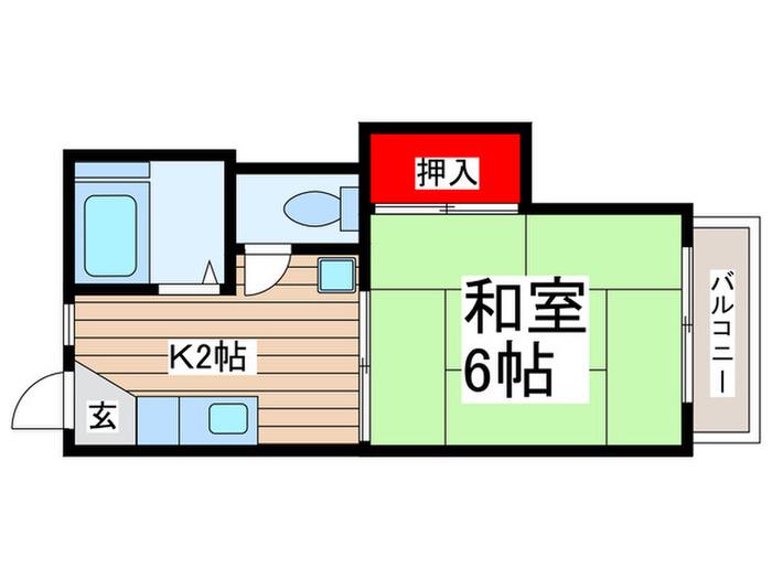 フォーブル船堀(1K/1階)の間取り写真