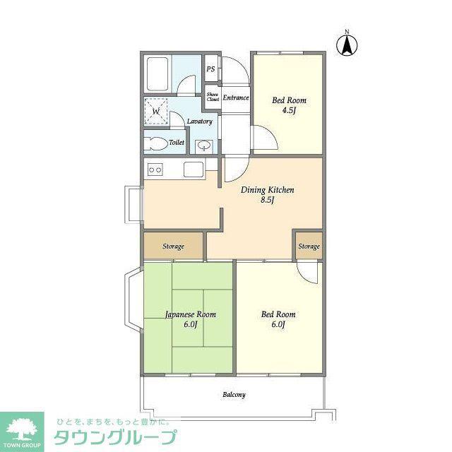 グレースピア百草園(3DK/2階)の間取り写真