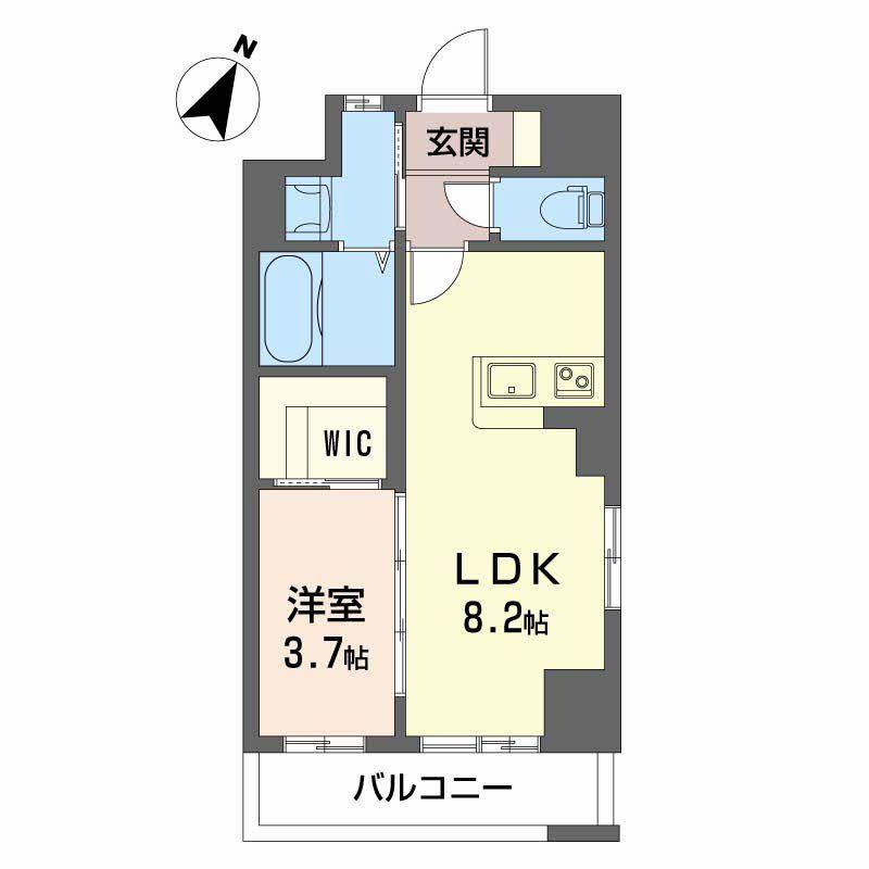 メゾン呉駅前(1LDK/5階)の間取り写真