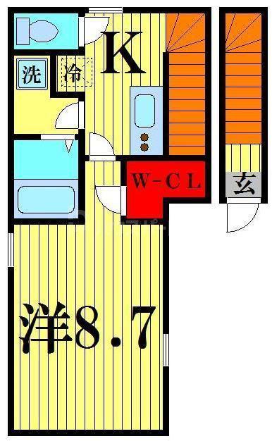 トリアーディ亀戸 セレーネ棟(1K/1階)の間取り写真